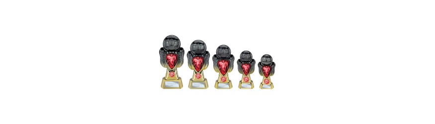TOURNAMENT SHIRT COLOURED BLACK & GOLD TROPHY - 5 SIZES - 17CM TO 28CM TOURNAMENT SHIRT COLOURED BLACK & GOLD TROPHY - 5 SIZES - 17CM TO 28CM